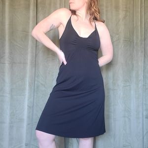 y2k McBling Mobwife Preppy Operacore Alt Biker Strappy Little Black Mini Dress